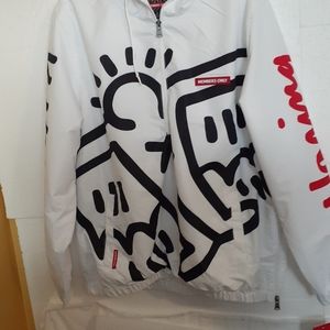 Members Only Keith Haring Men's Windbreaker Hoodie New
